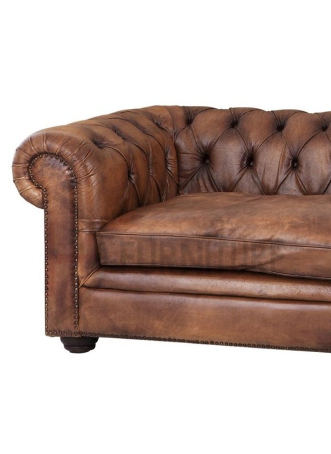 DIVINE FURNITURE Chesterfield Leather Tufted Sofa  - Image 3