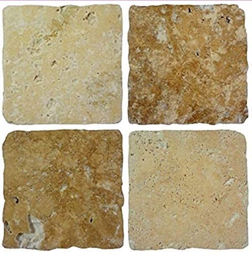 LPS Pack of 10 Tile stickers  Cream brown stone effect Mosaic self adhesive wall art decor tile transfers bathroom backsplash kitchen splashbacks peel and stick cover