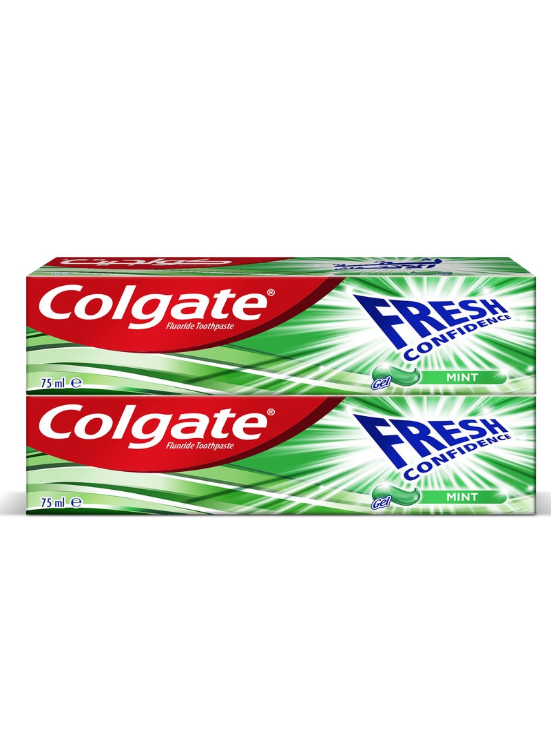 Colgate - Toothpaste Fresh Confidence Mint Green Gel  Pack of 2 - Image 1