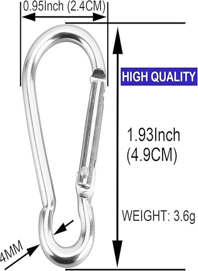 Tim Tim Agro Mini Aluminum Carabiner Spring Clip, 2 Inch Snap Hook Keychain, 30 Pieces, for Outdoor Camping Hiking Fishing Traveling Backpack Bottle - Image 3