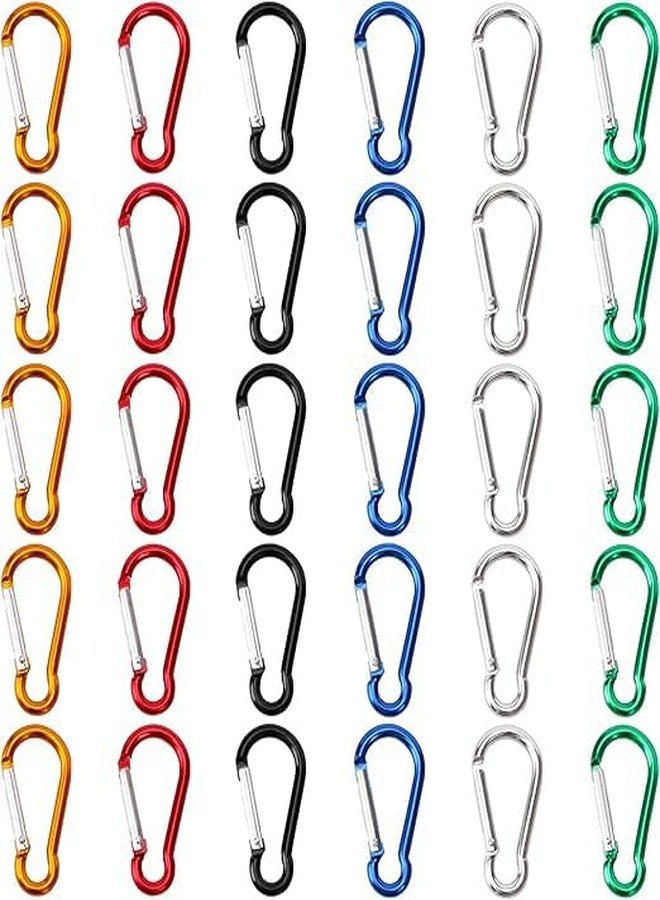 Tim Tim Agro Mini Aluminum Carabiner Spring Clip, 2 Inch Snap Hook Keychain, 30 Pieces, for Outdoor Camping Hiking Fishing Traveling Backpack Bottle - Image 1