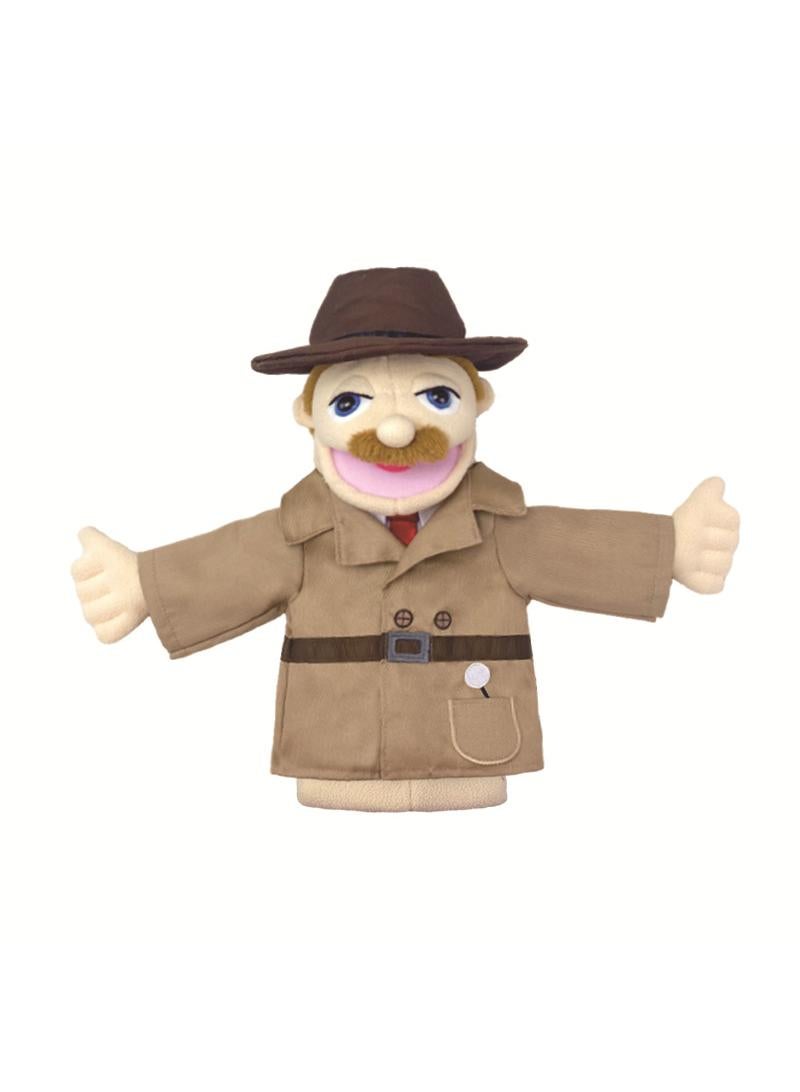 general 1 Pcs Detective Occupation Professional Figurine Role Playing Parent-Child Interaction Toy Family Companionship Plush Doll Figurine Toy Hand Puppet - Image 1
