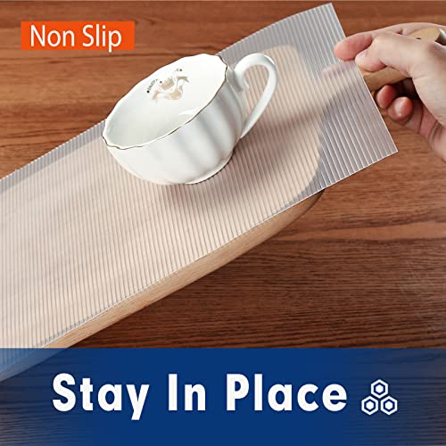 Iwtmm Shelf Liner, Drawer Liner, 12 x 120 Inches Cabinet Liner for Kitchen Cabinets Non-Adhesive Shelf Liners, Waterproof Shelf Paper with Non-Slip, Durable Liners, Clear - Image 2