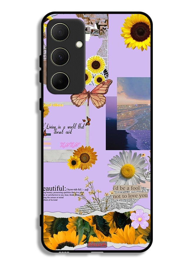 Tolwak Samsung Galaxy A35 5G Protective Case Cover Beautiful Sunflower Stickers - Image 1