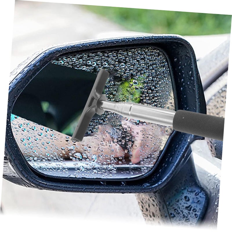 Retractable Car Mirror Cleaner With Telescopic Handle For Windshield All Weather Use - Image 5