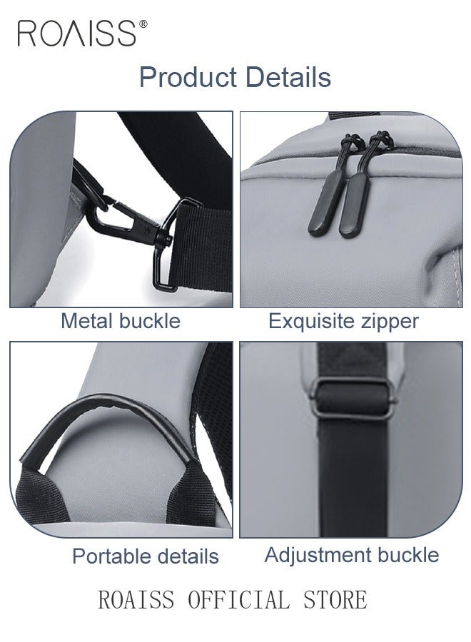 roaiss 2 Piece Bag Set of Sling Bag and Card Holder for Men Casual One Shoulder Bag Backpack PU Multi-slot Bank Card Holder New Fashion Men's Multifunctional Waterproof Crossbody Bag - Image 5