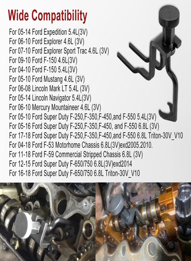 Bedalio Valve Spring Compressor Tool Fit for Ford 3V 4.6L, 5.4L, and 6.8L Engines, Service Camshafts, Valve Seals, Valve Springs, Retainers,Replace 303-1039, OTC 6684,15001,24429 - Image 3