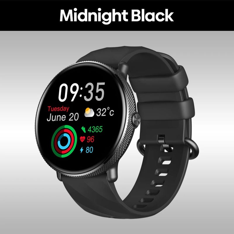 زيبليز ساعة ذكية Zeblaze GTR 3 Pro Amoled Display Make/Answer Phone Calls Smart Watch 316L Stainless Steel Fitness Smartwatch For Men Women, Midnight Black - Image 1
