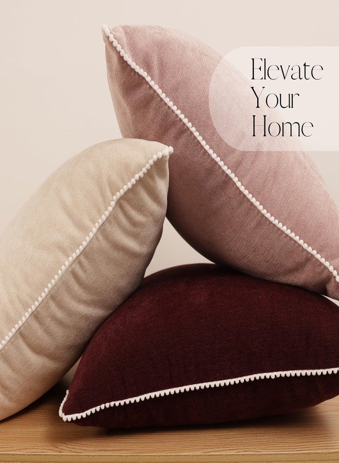 VOILYBIRD Blush Pink Boho Lumbar Pillow Covers 12x20 Inch, Decorative Throw Pillow Covers for Sofa, Couch Pillow Covers for Living Room, Set of 2 - Image 3