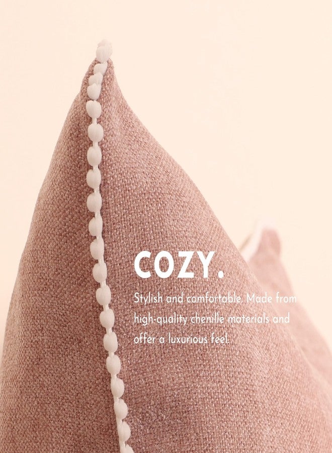 VOILYBIRD Blush Pink Boho Lumbar Pillow Covers 12x20 Inch, Decorative Throw Pillow Covers for Sofa, Couch Pillow Covers for Living Room, Set of 2 - Image 2