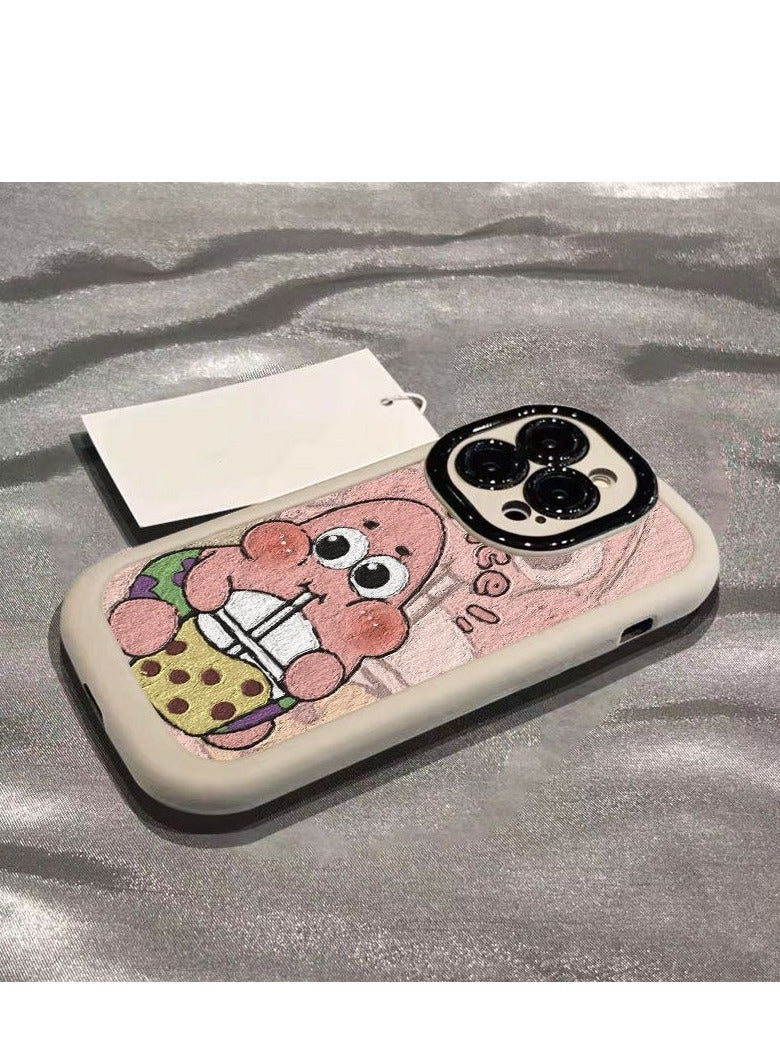 NIBEMINENT Pai Da Xing Milk Tea Protective TPU Case Cover For iPhone 16 Pro Max, White