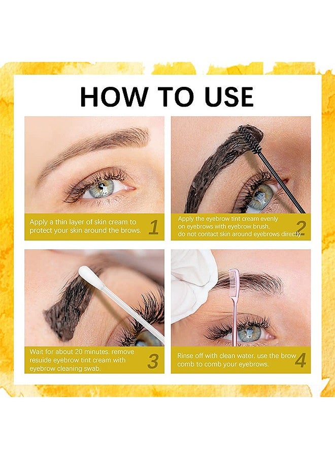 ibcccndc - Eyelash And Brow Tint Color Kit, Instant Eyebrow Brown Hair Color Kit Voluminous Coloring For Lash And Brow Perfect Partner For Lash Perm Lift Lamination Treatment, Quick Results (Chestnut Brown) - Image 1