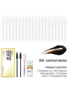 ibcccndc Eyelash And Brow Tint Color Kit, Instant Eyebrow Brown Hair Color Kit Voluminous Coloring For Lash And Brow Perfect Partner For Lash Perm Lift Lamination Treatment, Quick Results (Chestnut Brown)  - Image 3