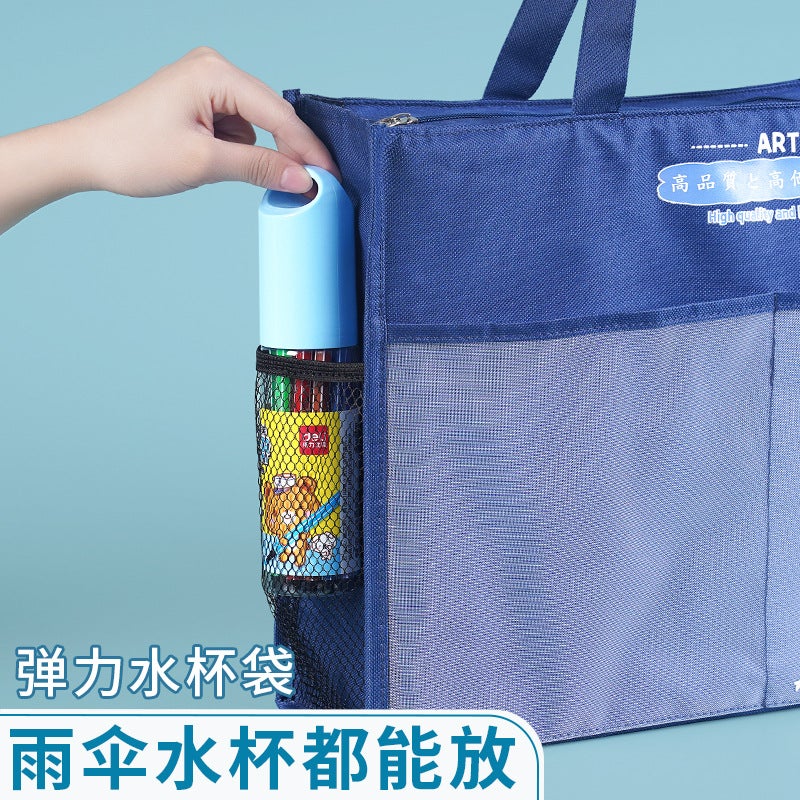 A3 Art Bag 8 Open 8K File Bag Mesh Tutoring Bag Student Painting Bag Thickeneded Hand Bag Stereo Storage - Image 5