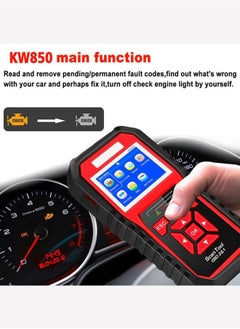 Arabest KW850 OBD2 Auto Diagnostic Scanner,Universal OBD Car Diagnostic Tool,ODB2 Check Engine Automotive Car Code Reader (Red)  - Image 3