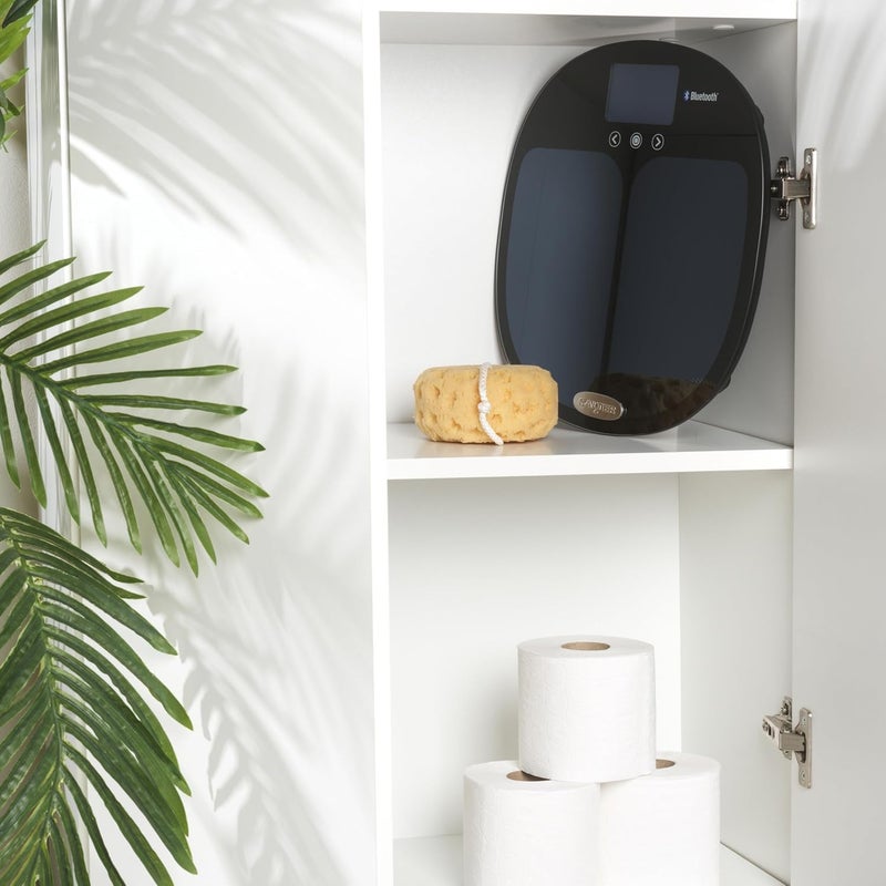 Salter Bluetooth Analyser Scale Digital Bathroom Scale Personal Body Weight Scale Measure Weight Fat Water Muscle Mass Bone Mass BMI and BMR BluetoothApp Connectivity 8User 9192 BK3R - Image 4