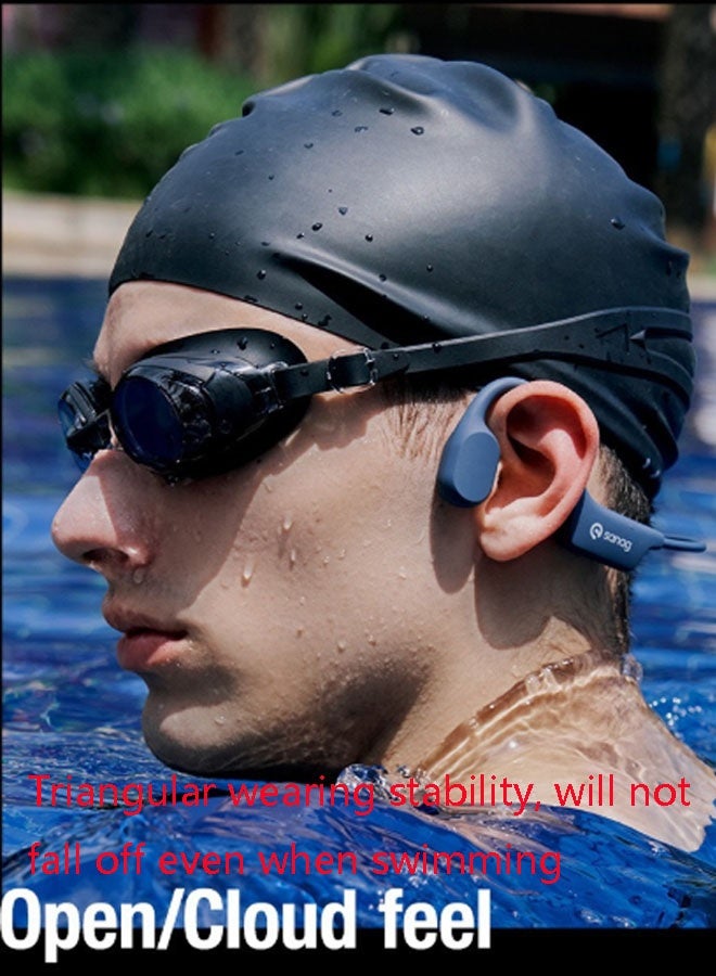 ساناج B30S PRO (16 جيجابايت رام) - سماعات أذن رياضية بلوتوث مفتوحة الأذن، حجرة رنين ACa من الجيل الرابع، سماعات سباحة مقاومة للماء IPX8، ملاءمة آمنة، استماع تحت الماء، مناسبة للجري والسباحة (أزرق) - Image 5