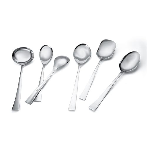 FnS Slim Line Serving Set – 6-Piece Stainless Steel Cutlery, Silver Finish – for Dining and Kitchen Use - Image 4