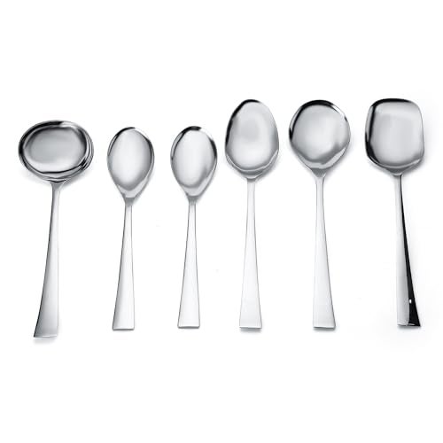 FnS Slim Line Serving Set – 6-Piece Stainless Steel Cutlery, Silver Finish – for Dining and Kitchen Use - Image 3