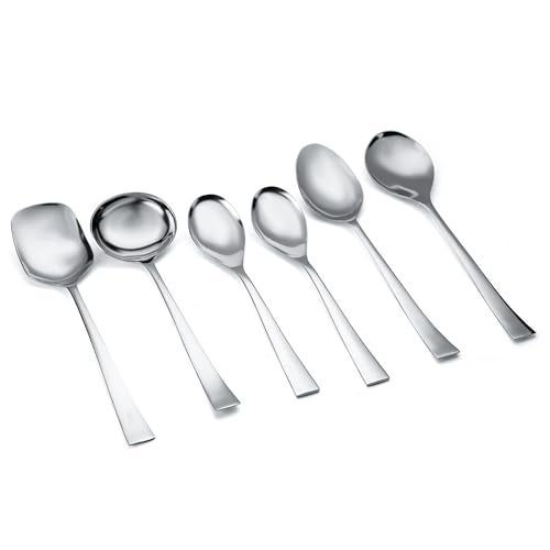 FnS Slim Line Serving Set – 6-Piece Stainless Steel Cutlery, Silver Finish – for Dining and Kitchen Use - Image 5