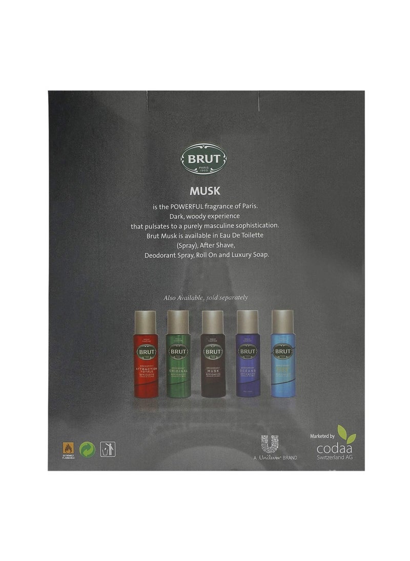 BRUT - Musk For Men  Eau De Toilette Perfume 100 Ml   Deodorant Spray  200 Ml  Combo Pack - Image 1