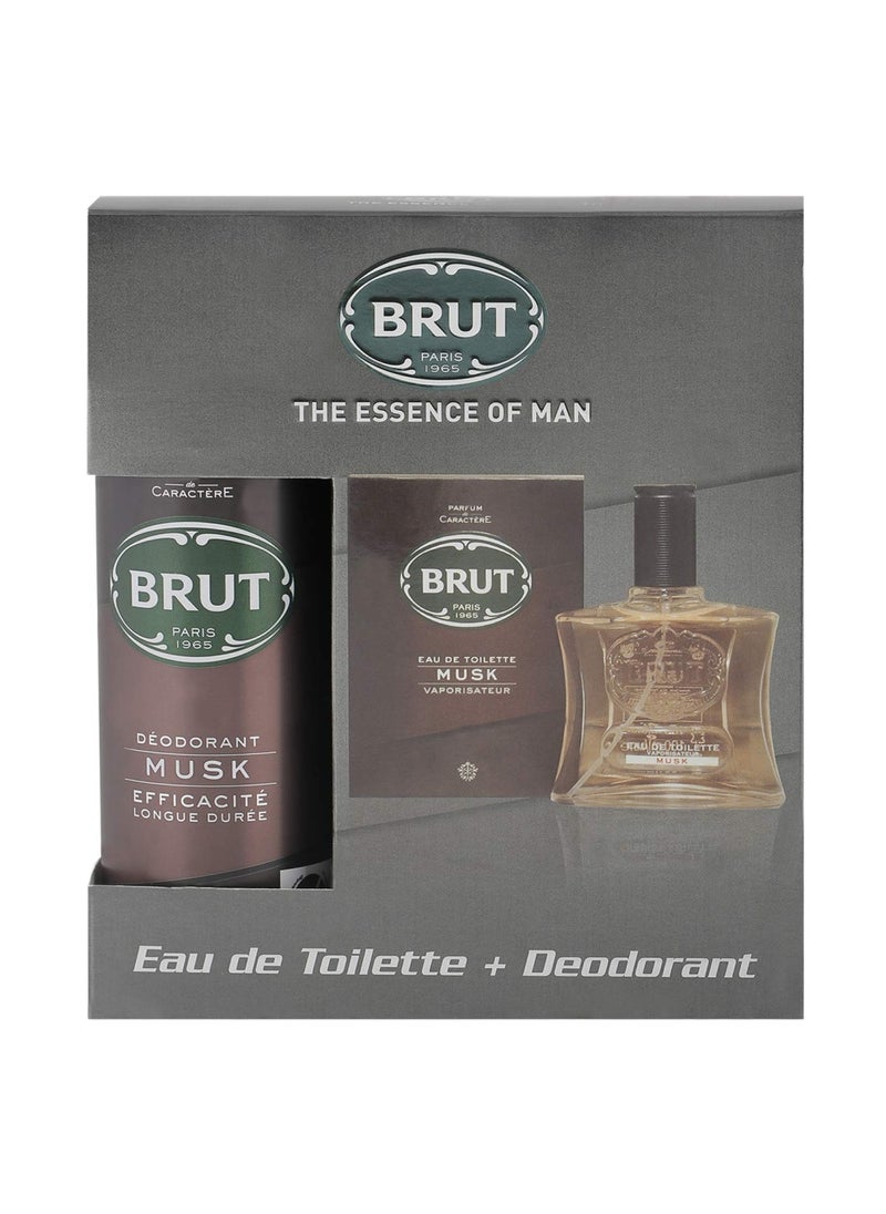 BRUT - Musk For Men  Eau De Toilette Perfume 100 Ml   Deodorant Spray  200 Ml  Combo Pack - Image 1