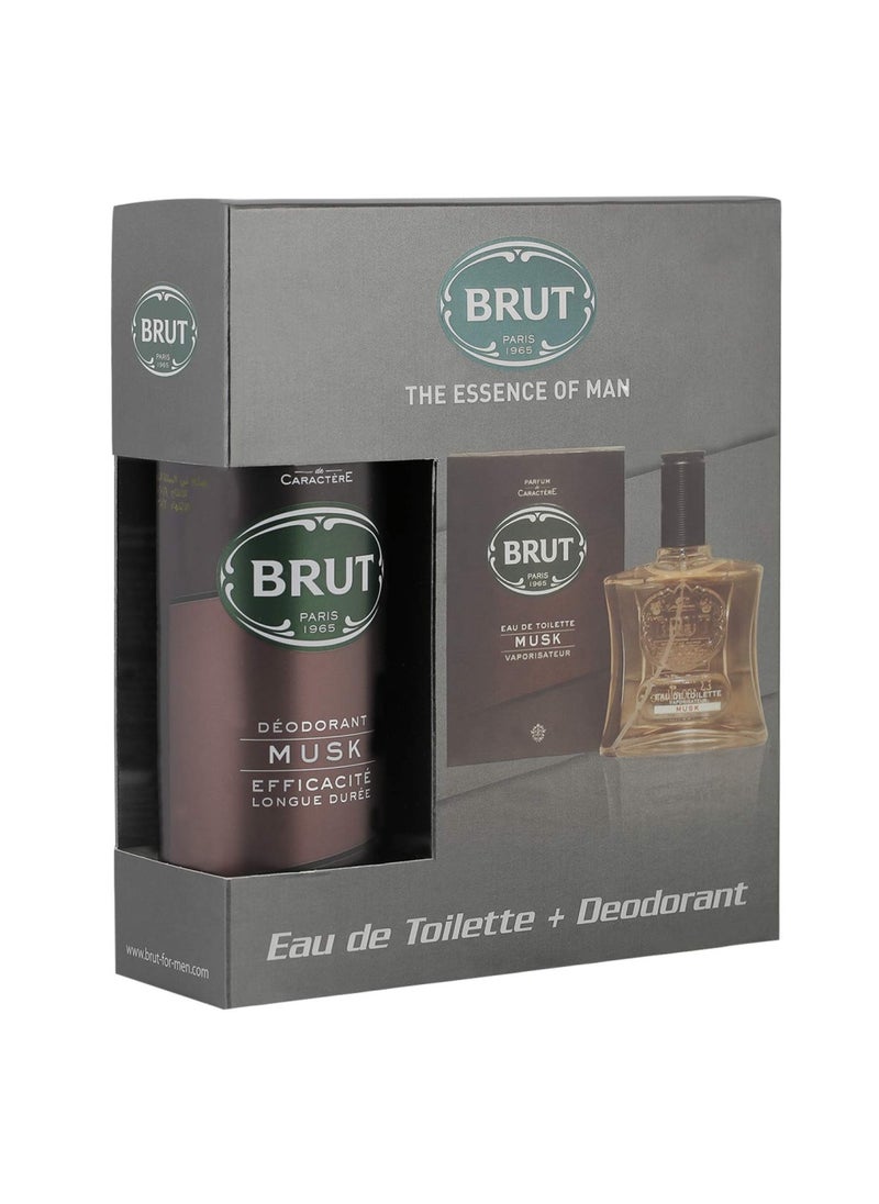 BRUT - Musk For Men  Eau De Toilette Perfume 100 Ml   Deodorant Spray  200 Ml  Combo Pack - Image 1