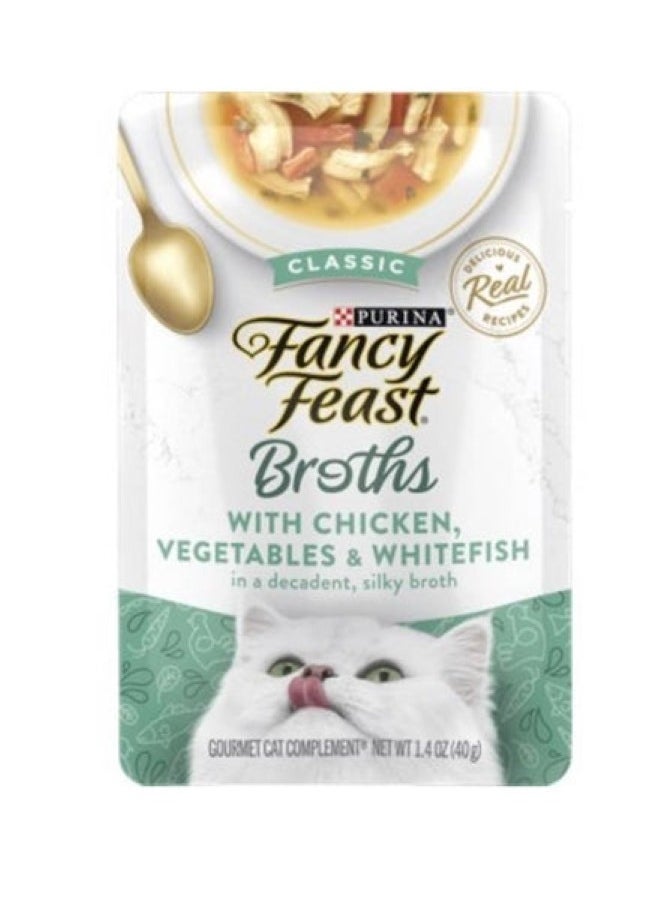 Purina- invalid brand name Fancy Feast Broths With Chicken & Vegetables 40 G  - Image 1