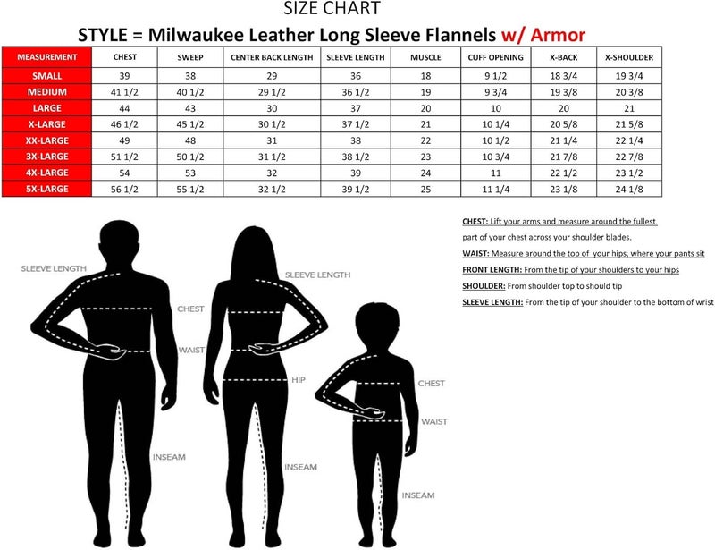 Milwaukee Leather mens Mpm1635 MPM1635 Men's Plaid CE Armored Flannel Biker Shirt (pack of 1) - Image 3