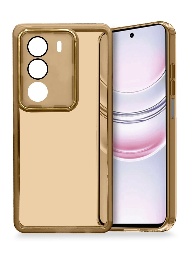 دبليو تيك غلاف هاتف ريلمي C71 4G لعام 2025 بحماية عدسة الكاميرا الشفافة الناعمة من TPU السيليكون فائق النحافة مع حد كاميرا مطلي أنيق - بني - Image 1