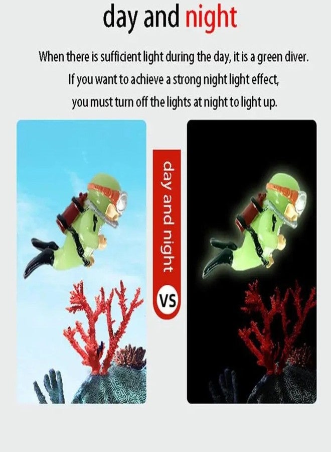 VAYINATO® 2 Pcs Fluorescent Floating Little Diver Aquarium Fish Tank Decoration Toy That Will Glow On Night with Moving Floating Balls by Petzlifeworld - Image 5