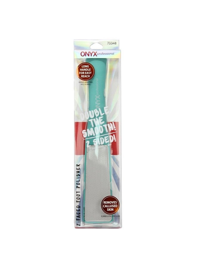 Onyx Professional Onyx Professional 2 Faced Foot File & Polisher, Foot Callus Remover & Foot Sander, Wet & Dry Feet Scrubber for Smooth & Soft Feet, Stainless Steel Pedicure Tools, Pack of 1  - Image 1