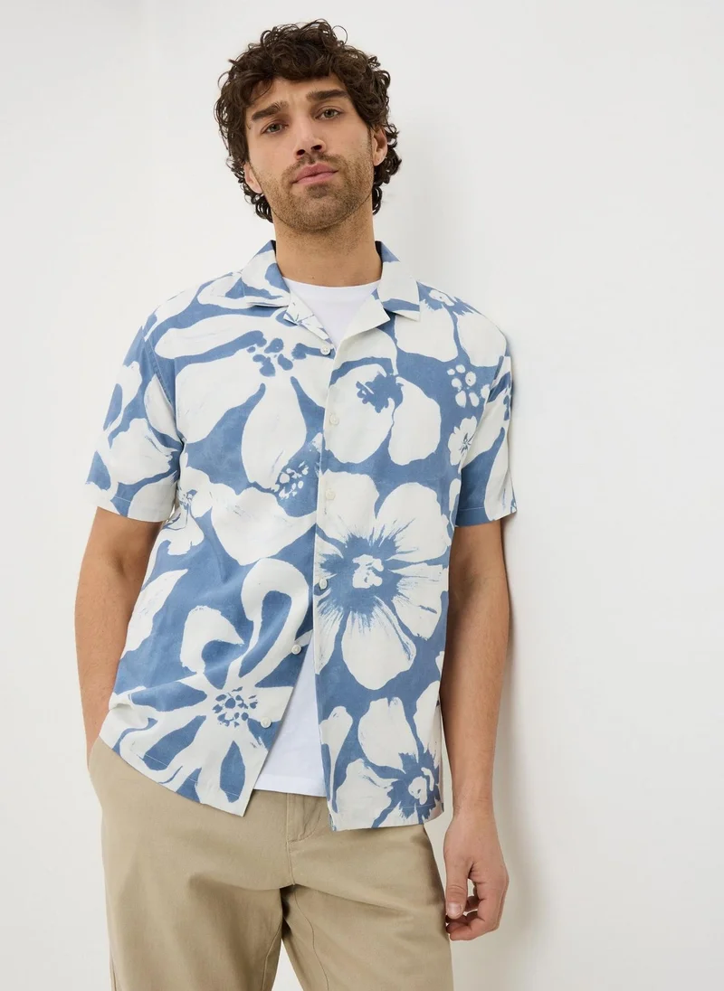 ماتلان Blue Smart Floral Shirt