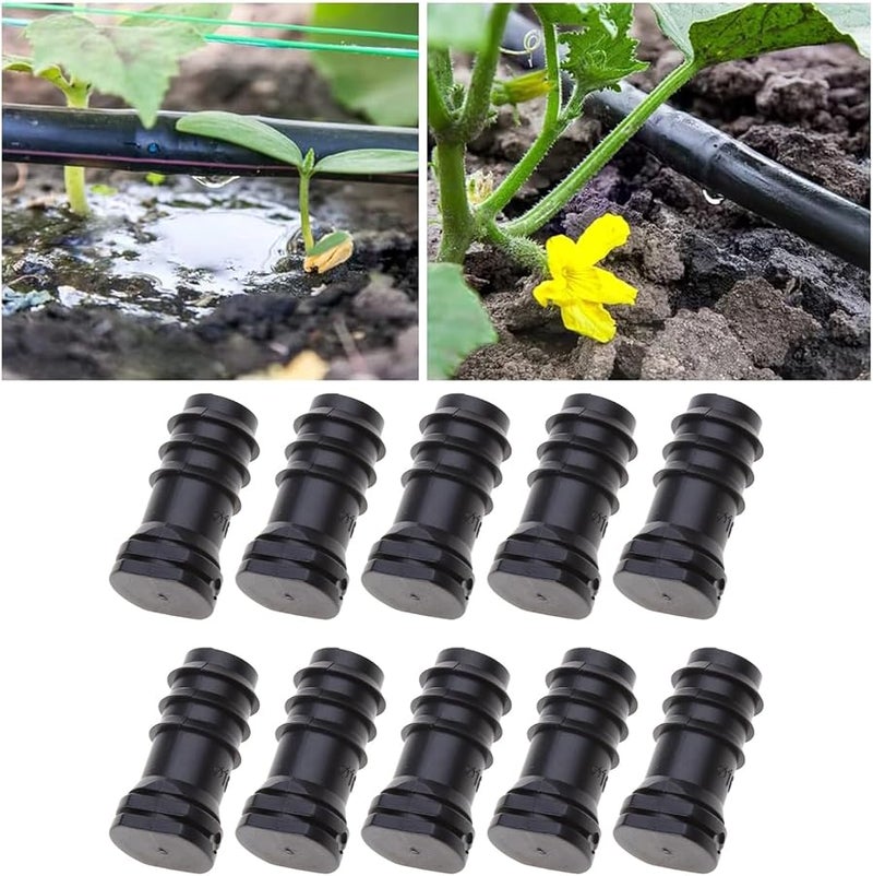 10 قطعة أغطية نهاية مطاطية سوداء لأنابيب الري بالتنقيط 16 مم سدادات خرطوم - Image 3