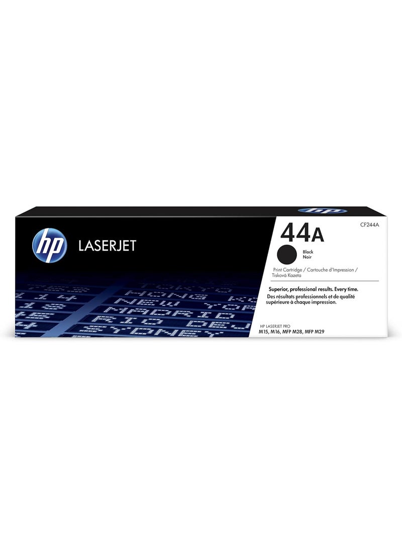 HP Toner HP 44A Black Original Laser Toner Cartridge | CF244A | Compatible with HP LaserJet Pro M15 & M28 Series Printers | High Quality Sharp Black Prints - Image 1