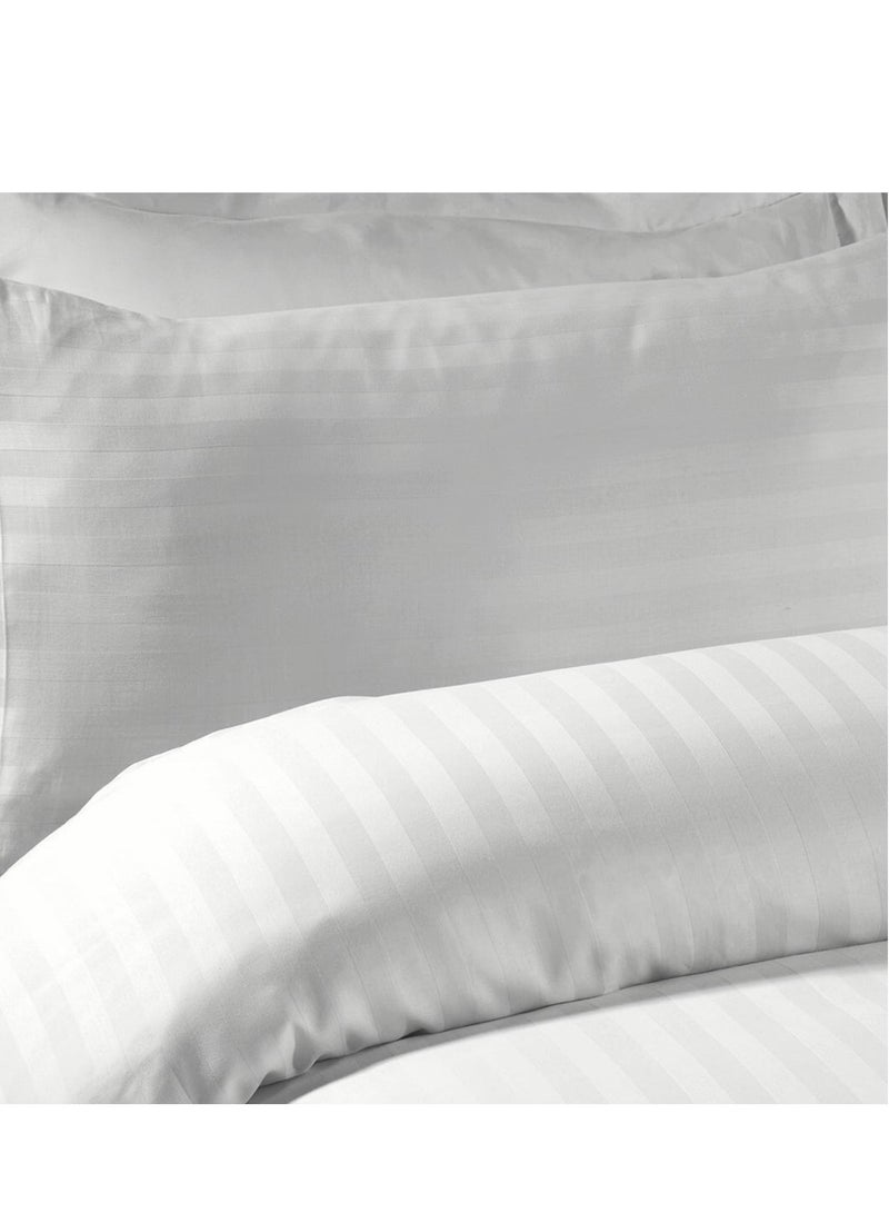 Bedding Set White with stripes, King Size - Image 3