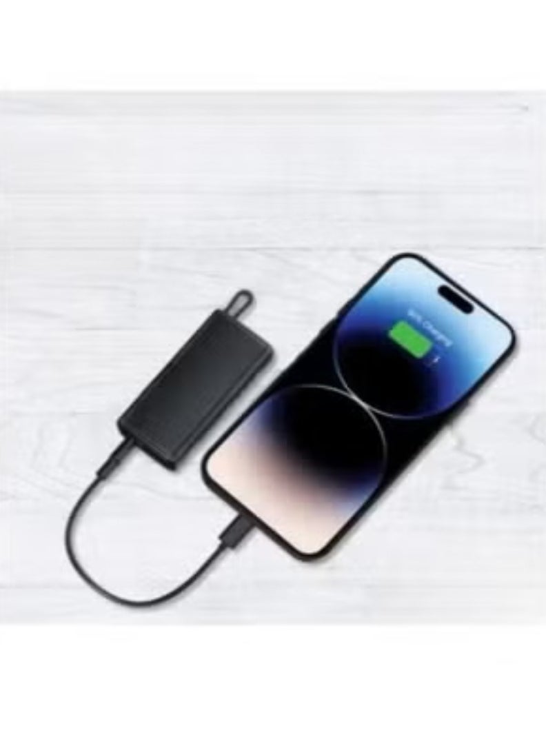 REBENUO Mini Power Bank 5000mAh – Ultra-Compact Portable Charger with Built-in Charging Cable, Fast USB Output, Lightweight Pocket Battery Pack for iPhone, Android & More - Image 4