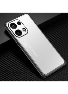 ماركة غير محددة جراب معدني غير لامع لهاتف OPPO Reno9 Pro+ (فضي)  - Image 1