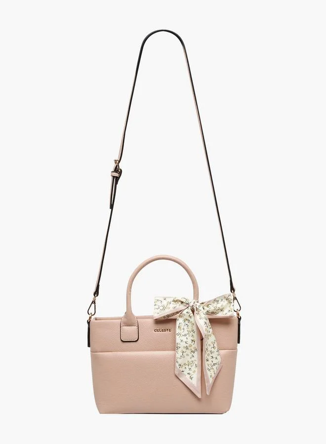 سيليست Textured Tote Bag with Bow