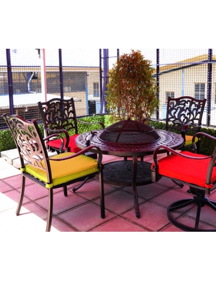 Schondor Furniture Madrid | Firepit Long | 4 Seater | Outdoor Furniture | Made in Aluminum Cast | Patio | Perfect for Any Outdoor Space | Garden | Backyard  - Image 2