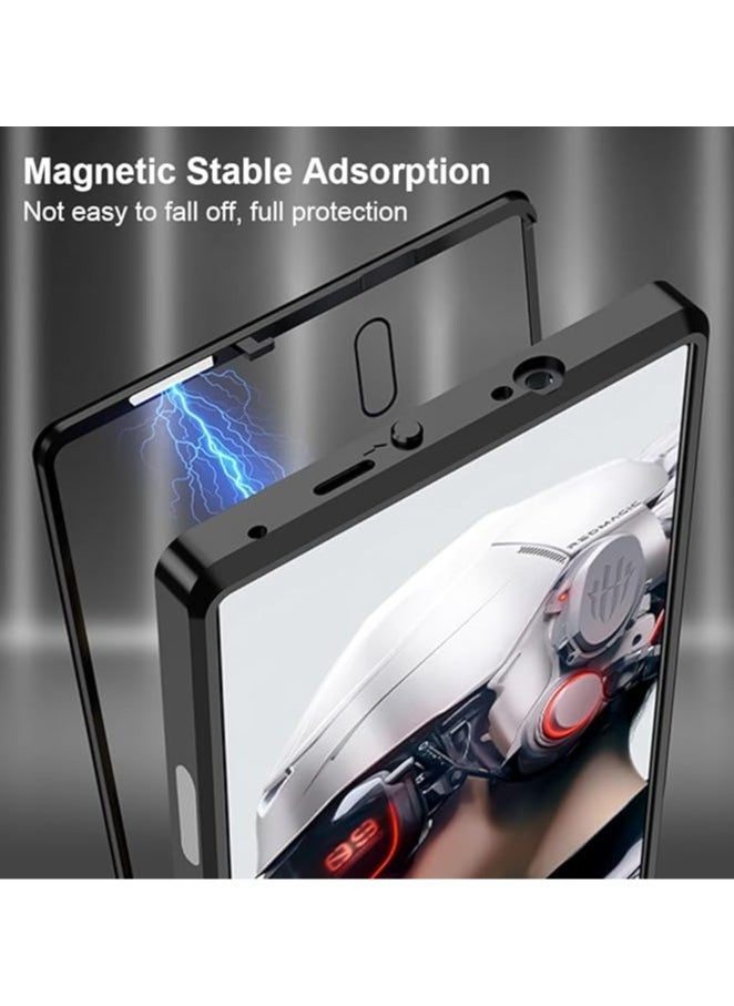 General - RedMagic 9 Pro / 9 Pro Plus Compatible Case with Display Protector, Metal Frame + Clear Tempered Glass Back with Shock Protection - Image 1