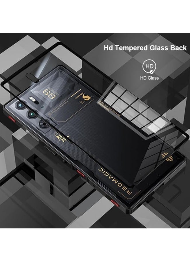 General - RedMagic 9 Pro / 9 Pro Plus Compatible Case with Display Protector, Metal Frame + Clear Tempered Glass Back with Shock Protection - Image 1