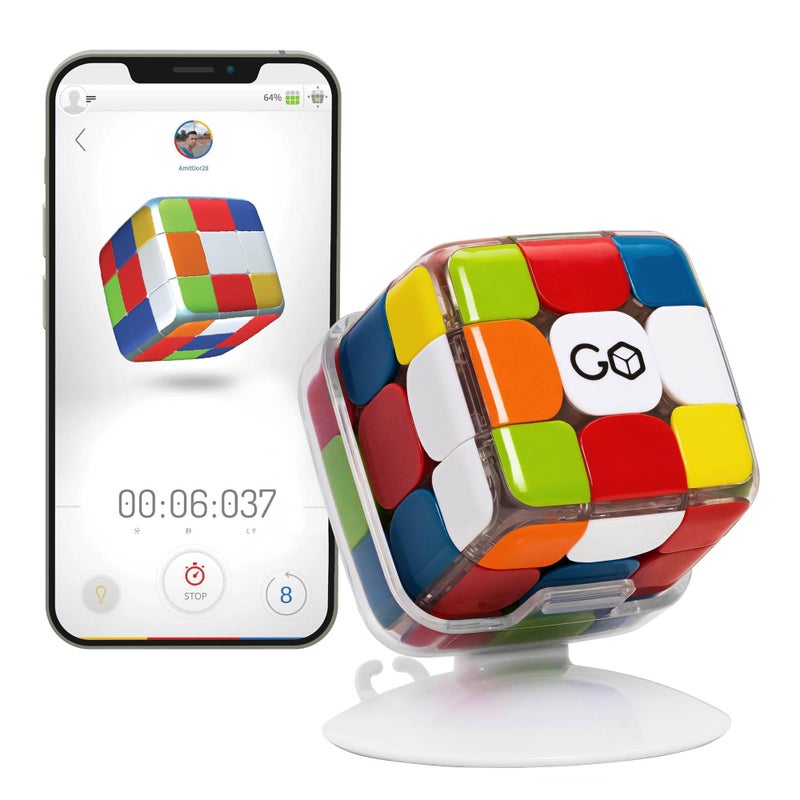 GoCube Edge, The Connected Electronic Bluetooth Cube - Award-Winning 3x3 Magnetic Speed Cube - App Enabled Interactive Smart Cube - Best Gift for Kids & Adults - STEM Brain Teaser Puzzles - Free App - Image 1