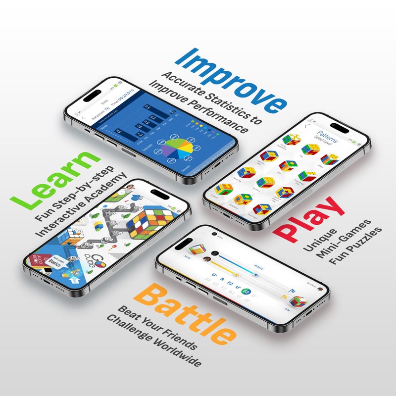 GoCube Edge, The Connected Electronic Bluetooth Cube - Award-Winning 3x3 Magnetic Speed Cube - App Enabled Interactive Smart Cube - Best Gift for Kids & Adults - STEM Brain Teaser Puzzles - Free App - Image 4