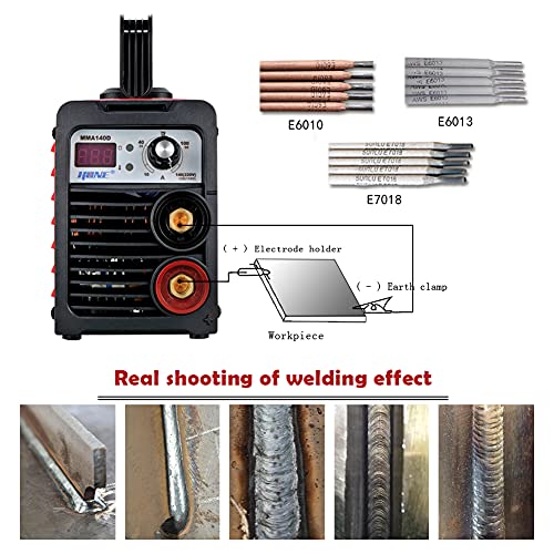 HONE ARC Welder 110V/220V, Actual 140Amp Stick Welder, Digital IGBT Inverter LCD Display Welding Machine with Hot Start Arc Force Anti-Stick, High Efficiency for Welding Rod 1/16-1/8-Inch - Image 2