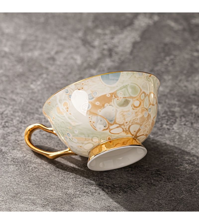 Fine Bone China Gift Set With 4 Cups 4 Spoons And 1 Teapot - Image 5