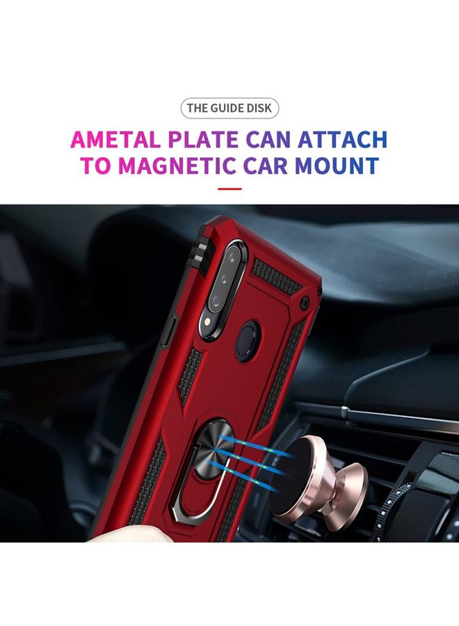 S-TOP Case For Galaxy A20s Shockproof TPU + PC Protective Case with 360 Degree Rotating Holder - Image 4