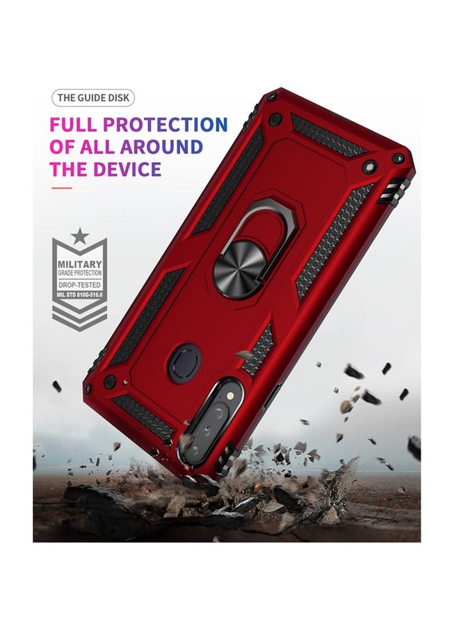 S-TOP Case For Galaxy A20s Shockproof TPU + PC Protective Case with 360 Degree Rotating Holder - Image 5
