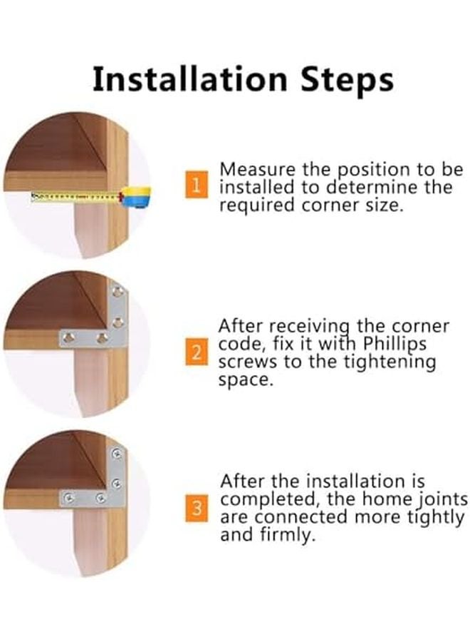15 Pcs 120mm L Shaped Corner Bracket For Furniture Cabinet Shelf Repair Support - Image 4