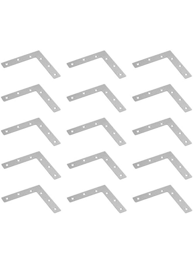 15 Pcs 120mm L Shaped Corner Bracket For Furniture Cabinet Shelf Repair Support - Image 2